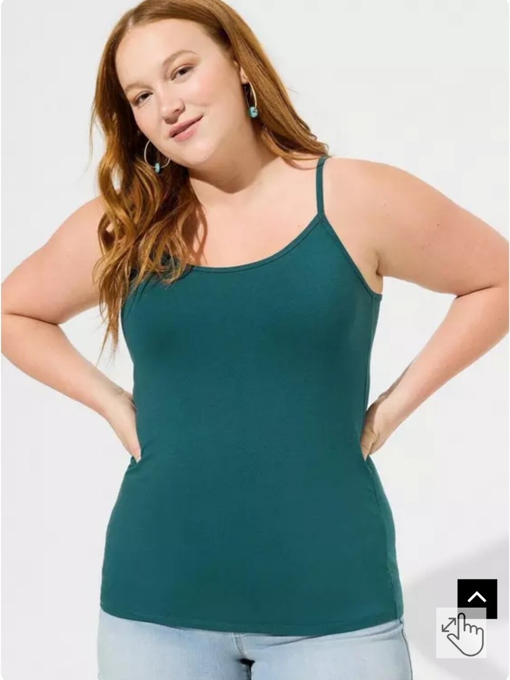 torrid Teal Green Scoop Neck Foxy Camisole